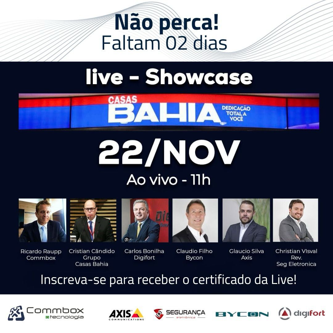 Casas Bahia promove evento online no campo de segurança eletrônica corporativa